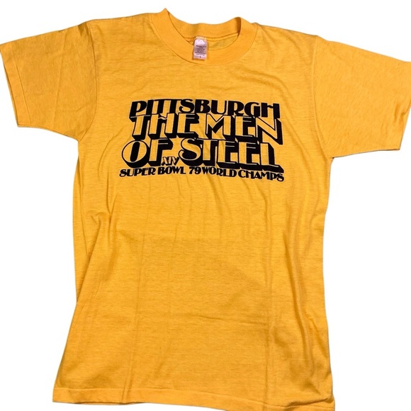 Vintage Pittsburgh Steelers 1979 Super Bowl XIV NFL single stitch T-shirt NOS